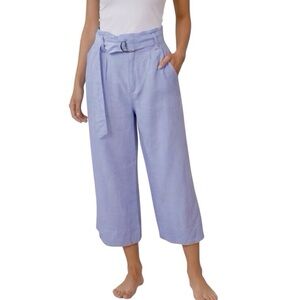 Mason Belle Linen Pants Stitch Fix Paper Bag High Rise Wide Leg Size 8